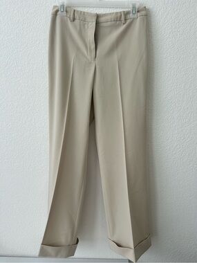 Larry Levine petite Classic Tailored Dress Pants in Beige sz 4P